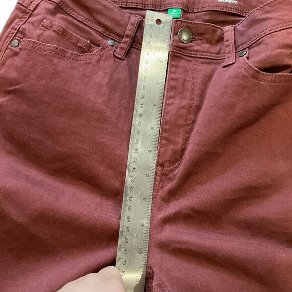 Dip Jeans Women's Size 10 Red Skinny Mid Rise Denim Stretch Dark Wash Cas… - Picture 7 of 8